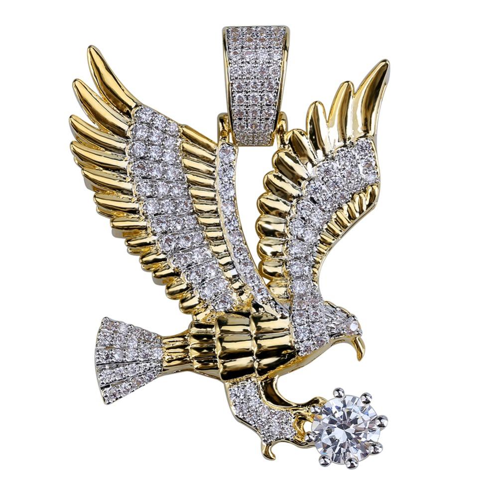 ICED OUT EAGLE AAA+ PENDANT & CHAIN