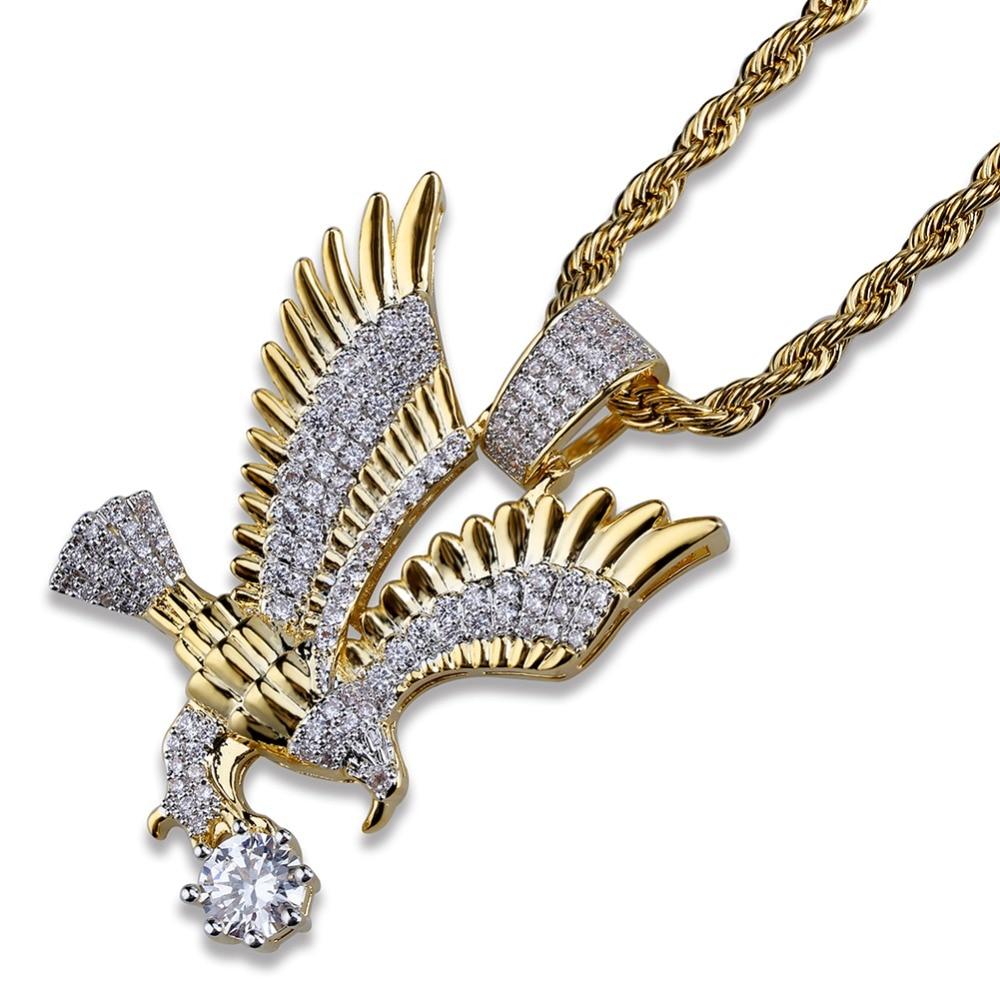 ICED OUT EAGLE AAA+ PENDANT & CHAIN