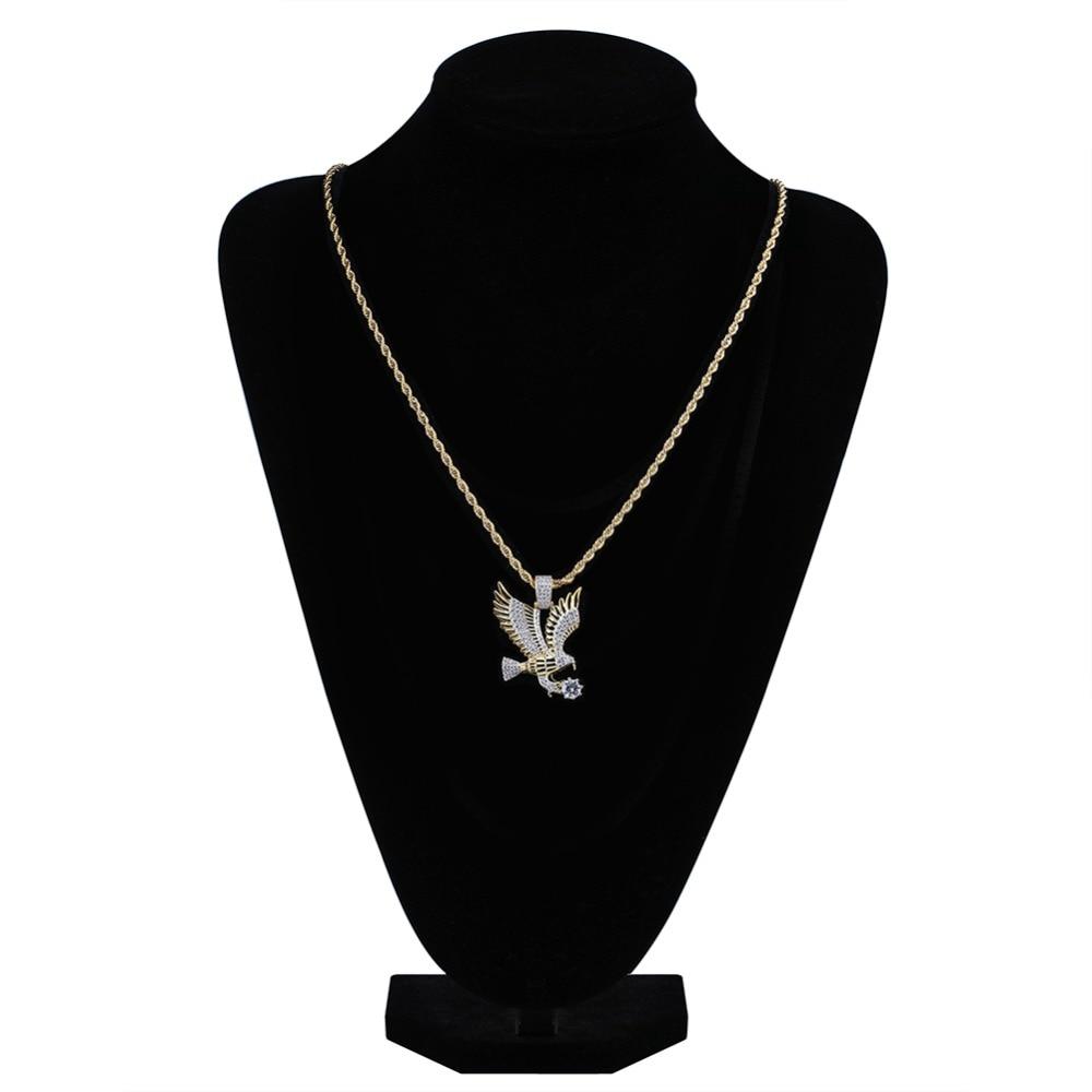 ICED OUT EAGLE AAA+ PENDANT & CHAIN