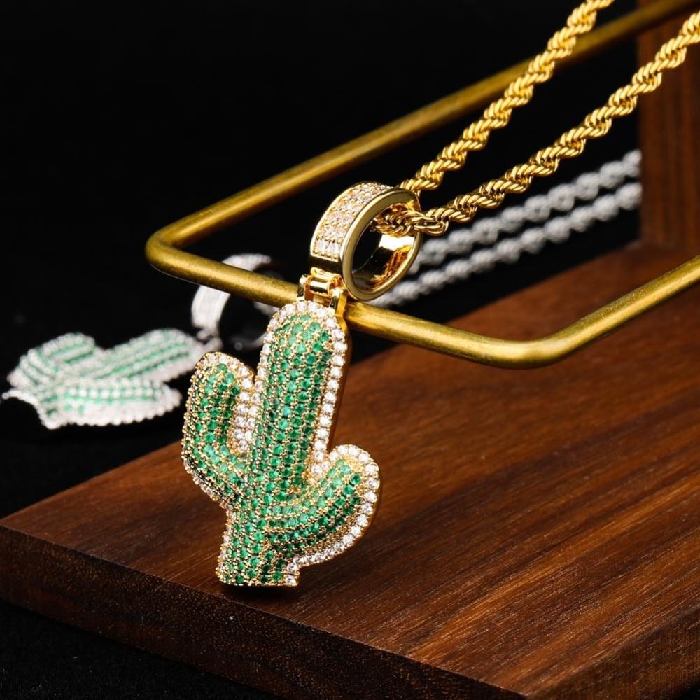 CACTUS PENDANT & CHAIN AAA+