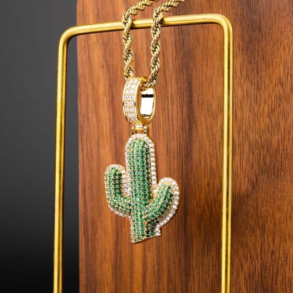 CACTUS PENDANT & CHAIN AAA+