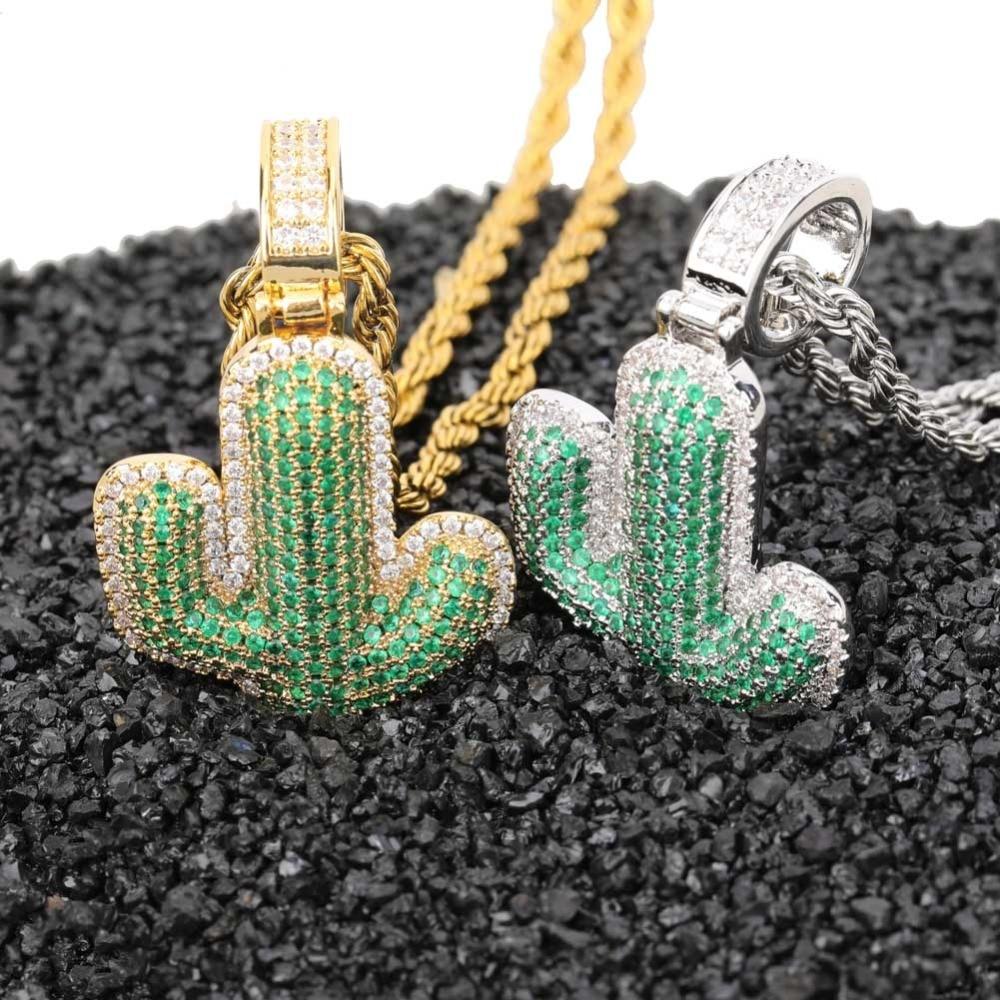 CACTUS PENDANT & CHAIN AAA+