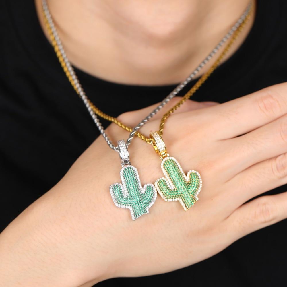 CACTUS PENDANT & CHAIN AAA+