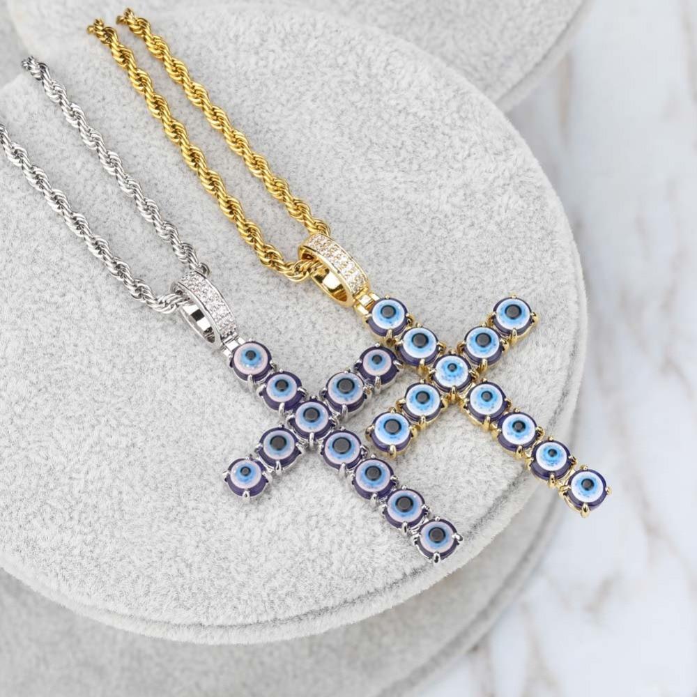 PERSIAN EVIL EYE CHAIN & PENDANT AAA+