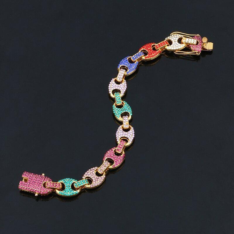 13MM CHUNKY RAINBOW LINK BRACELET