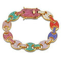 13MM CHUNKY RAINBOW LINK BRACELET