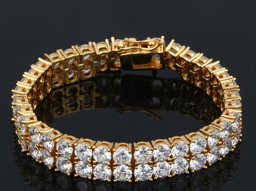 DOUBLE ROW TENNIS BRACELET 10MM