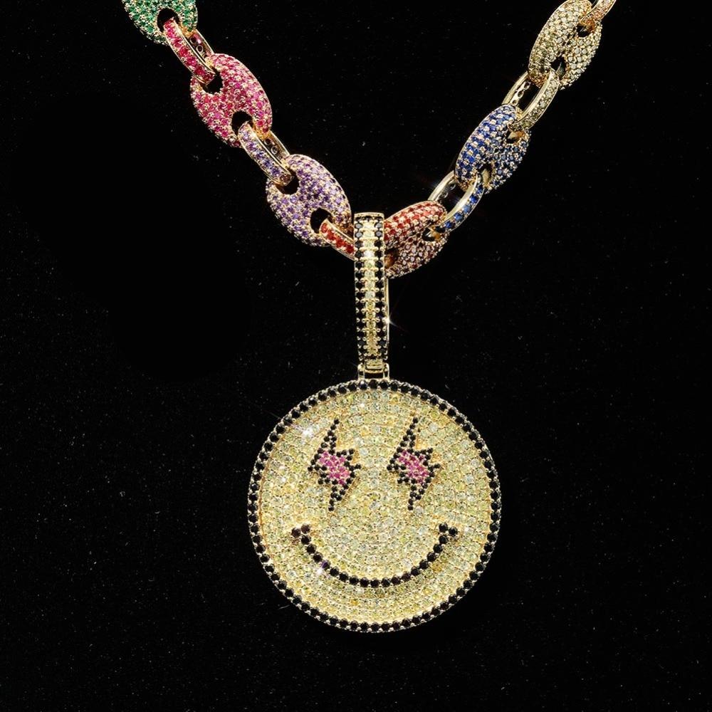 TRIPPY FACE & CUBAN RAINBOW CHAIN AAAA+