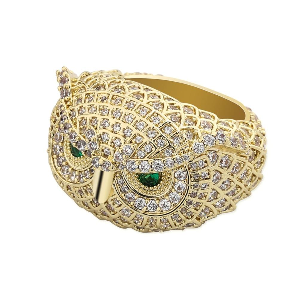 OWL FACE LAB MADE EMERALD AAA+ RING