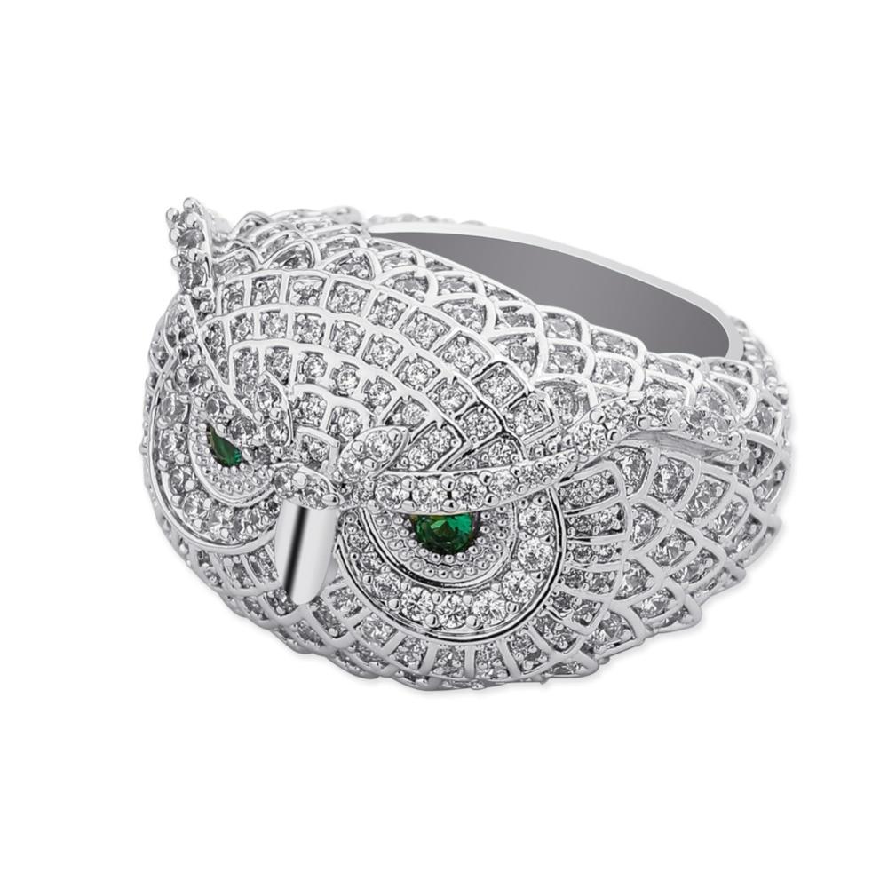 OWL FACE LAB MADE EMERALD AAA+ RING
