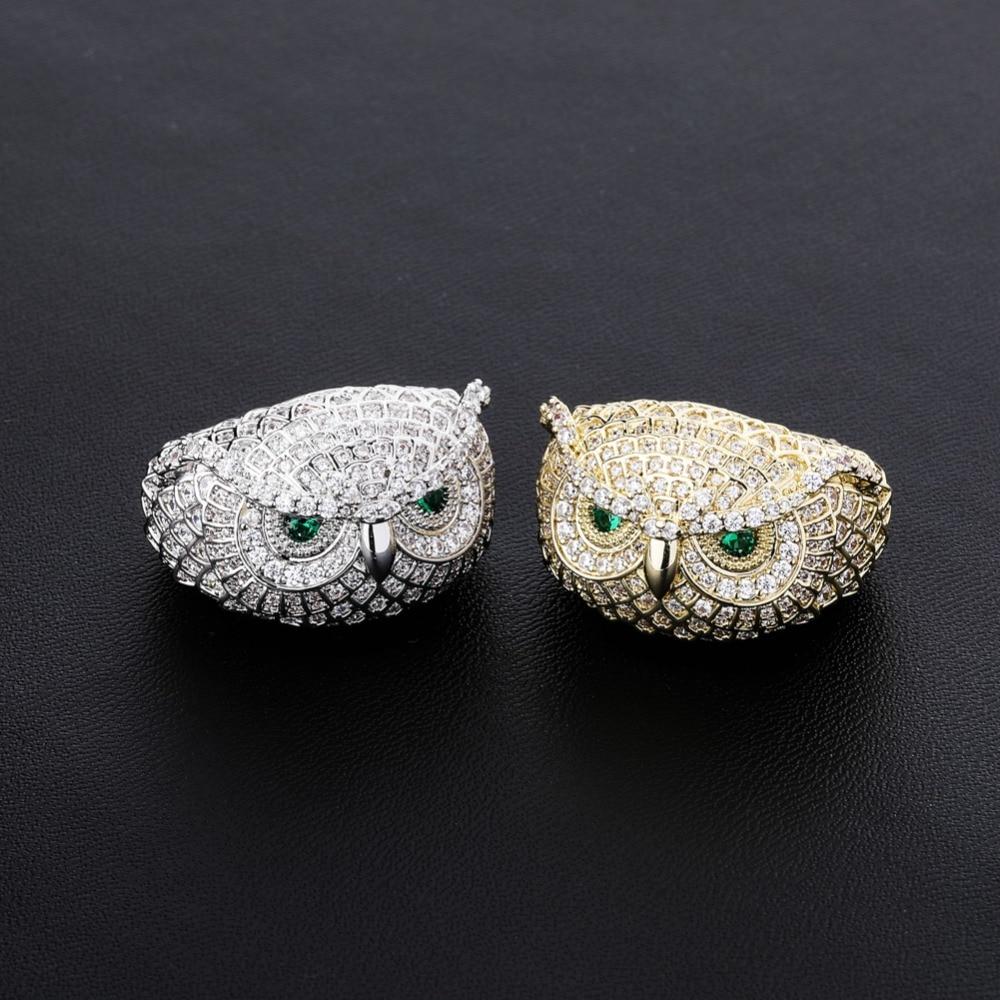 OWL FACE LAB MADE EMERALD AAA+ RING