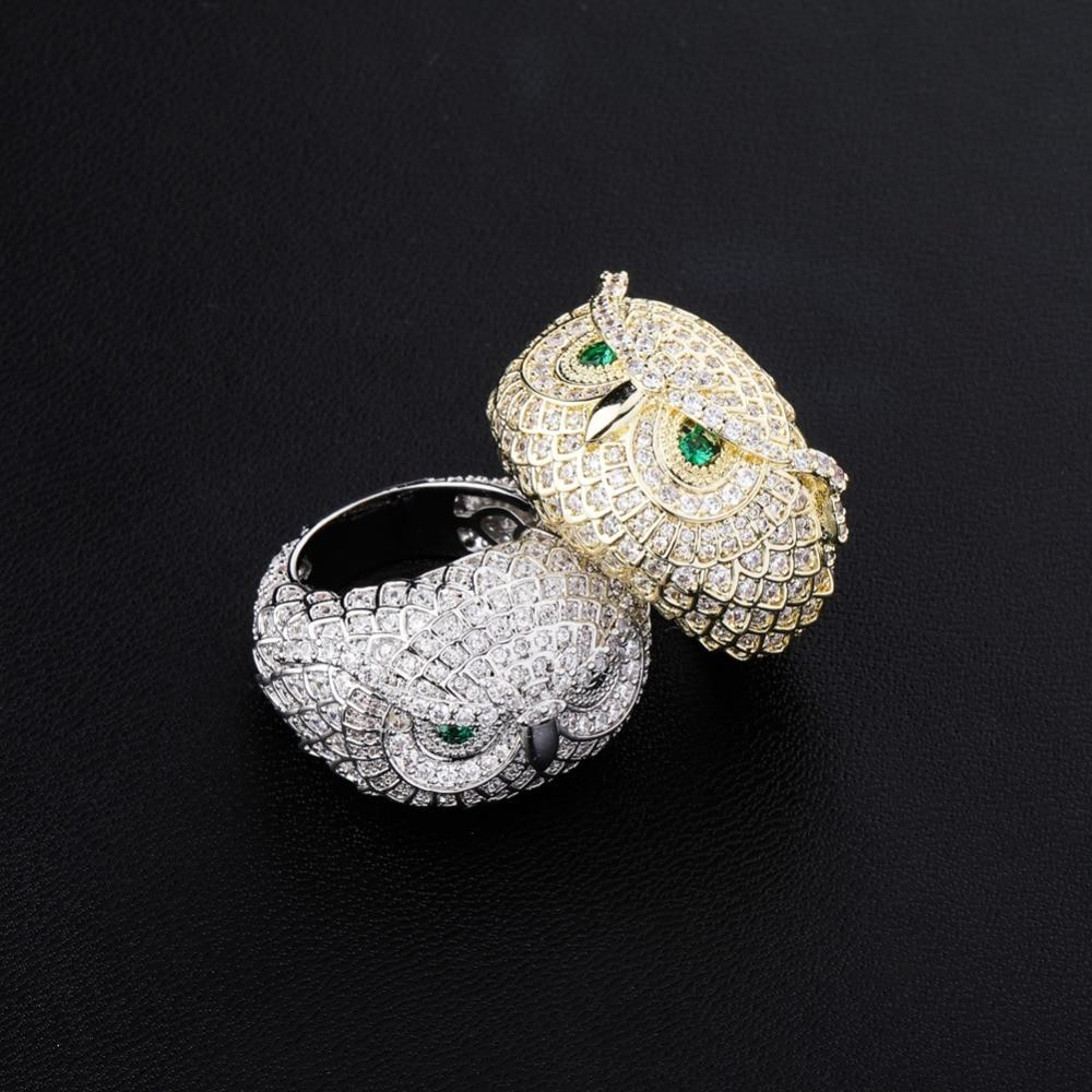 OWL FACE LAB MADE EMERALD AAA+ RING