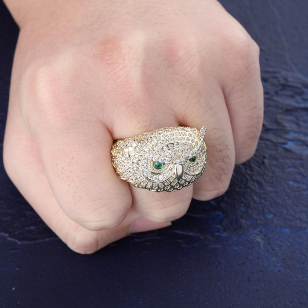 OWL FACE LAB MADE EMERALD AAA+ RING
