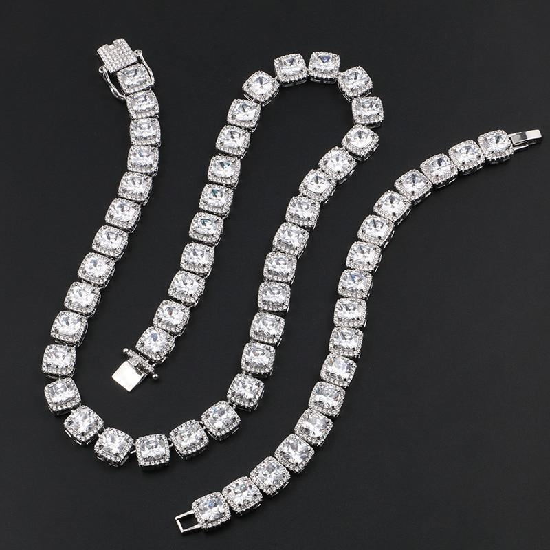 TENNIS ROW NECKLACE/BRACELET SET AAAAA+