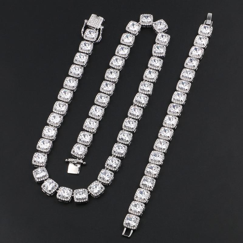 TENNIS ROW NECKLACE/BRACELET SET AAAAA+