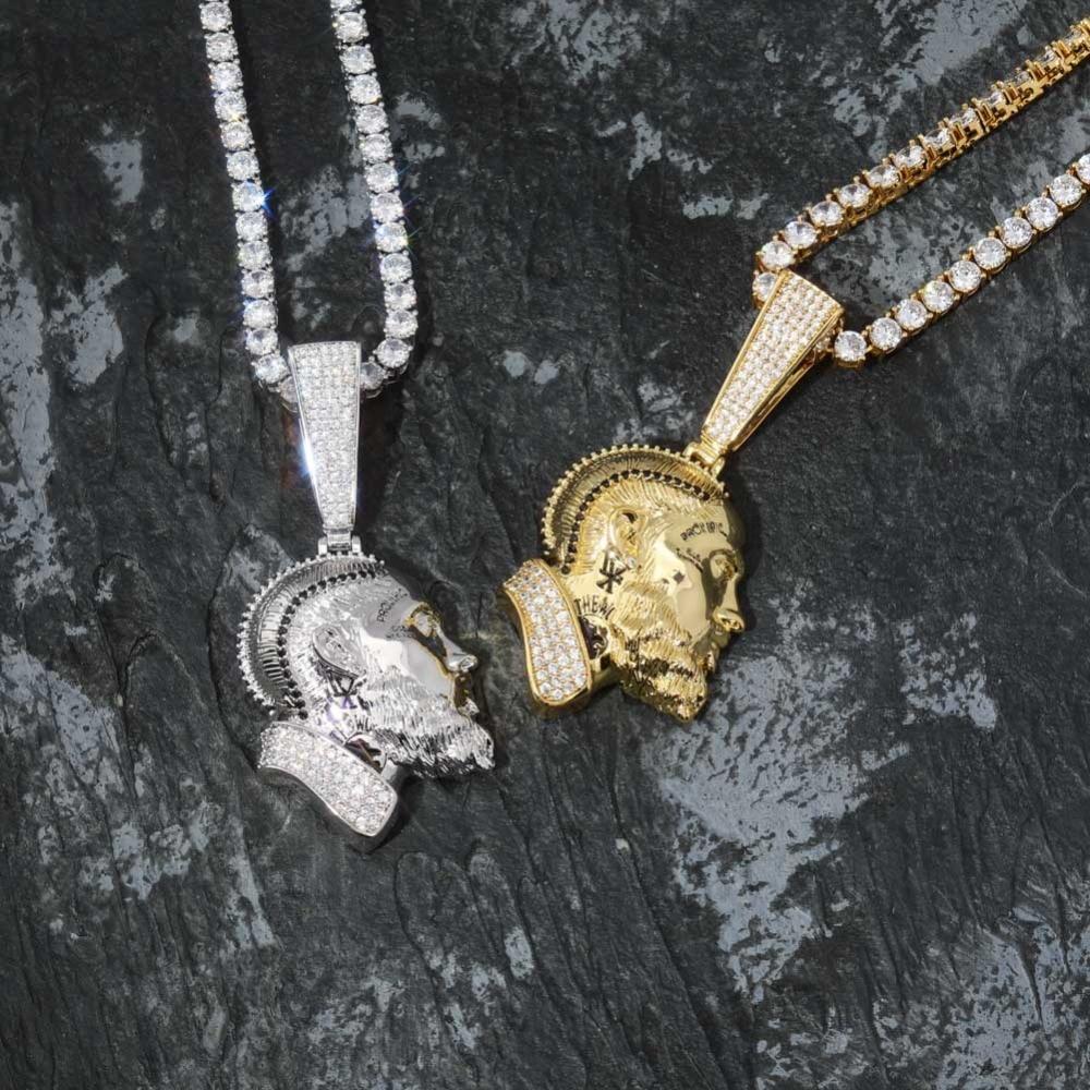 NIPSEY WHITE GOLD PLATED PENDANT AAAA+