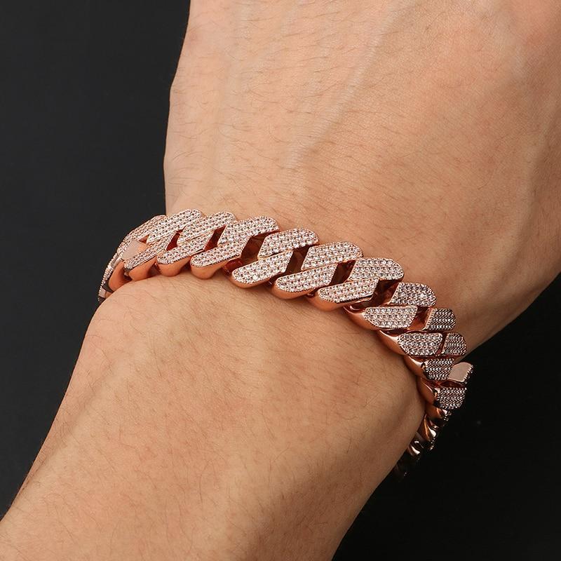 RHINESTONE BARB LINK BRACELET
