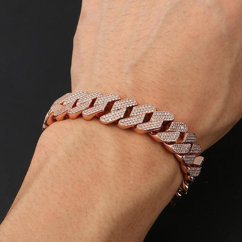 RHINESTONE BARB LINK BRACELET