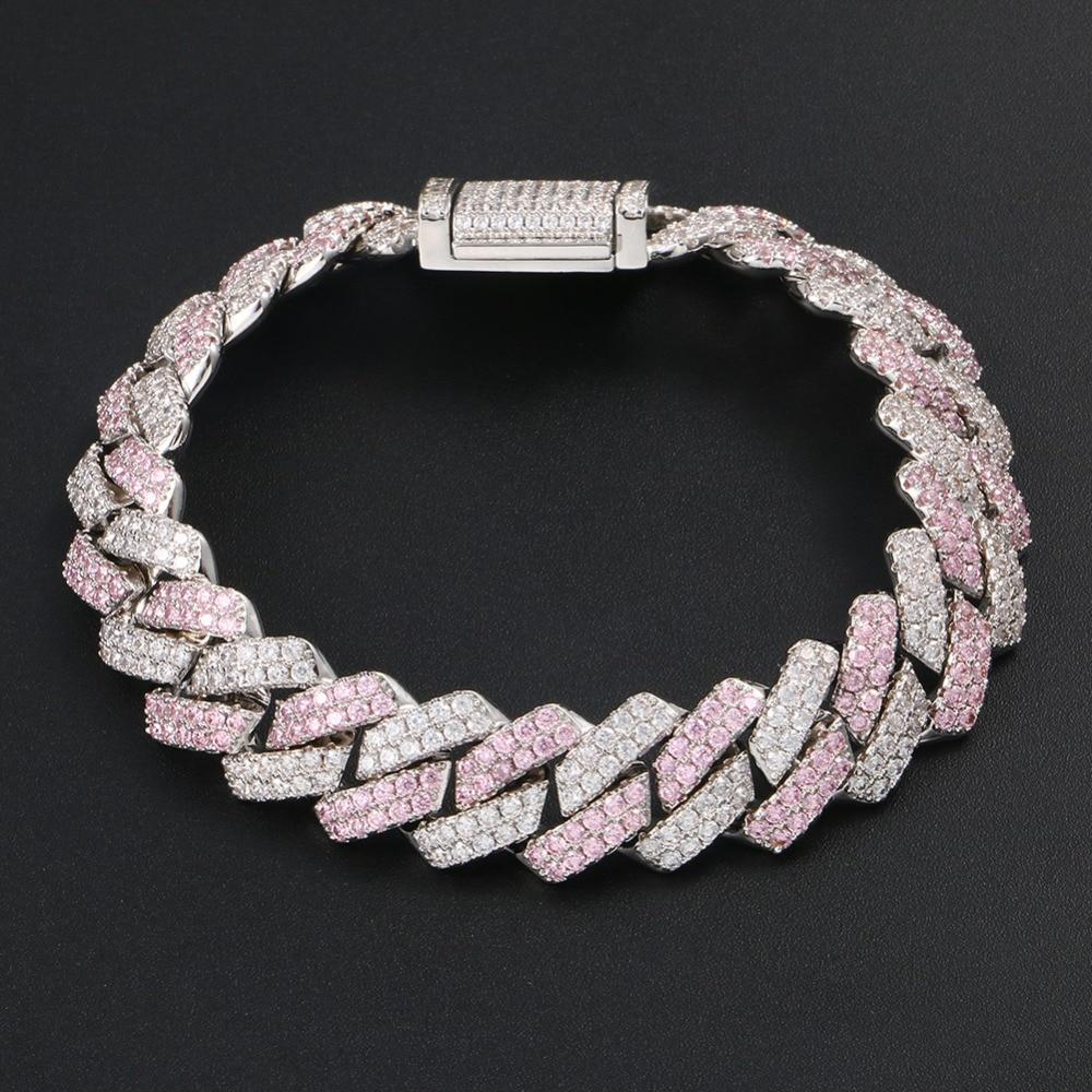 PINK & SILVER CUBAN LINK