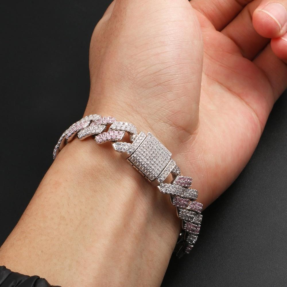PINK & SILVER CUBAN LINK