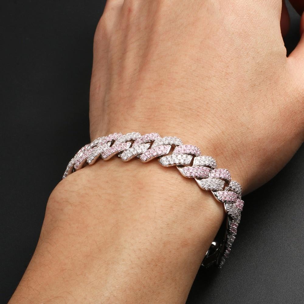 PINK & SILVER CUBAN LINK
