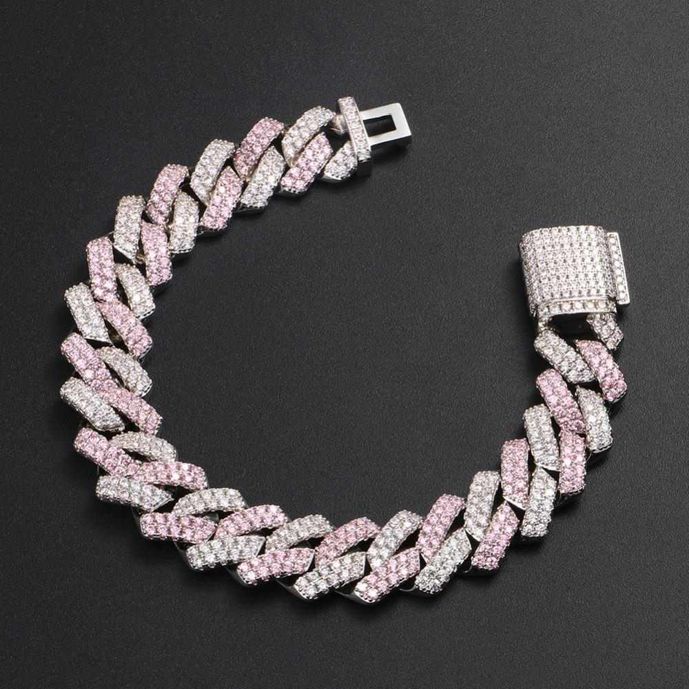 PINK & SILVER CUBAN LINK