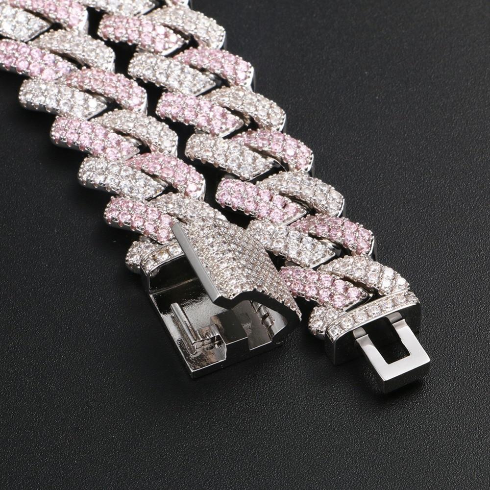 PINK & SILVER CUBAN LINK