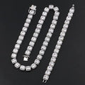 TENNIS ROW NECKLACE/BRACELET SET AAAAA+