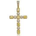 CANARY CLEAR CUT SOLITAIRE LAB MADE PENDANT & CHAIN (EXCLUSIVE)