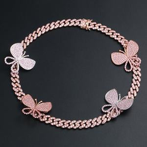 PINK BUTTERFLY EFFECT NECKLACE
