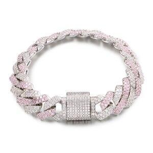 PINK & SILVER CUBAN LINK