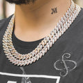 TWO TONE AAA+ PRONG CUBAN LINK