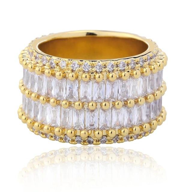 TENNIS DOUBLE DECKER LAB MADE RING AAA+