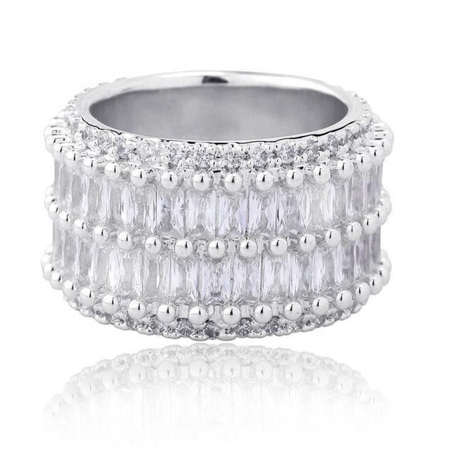 TENNIS DOUBLE DECKER LAB MADE RING AAA+