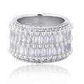 TENNIS DOUBLE DECKER LAB MADE RING AAA+