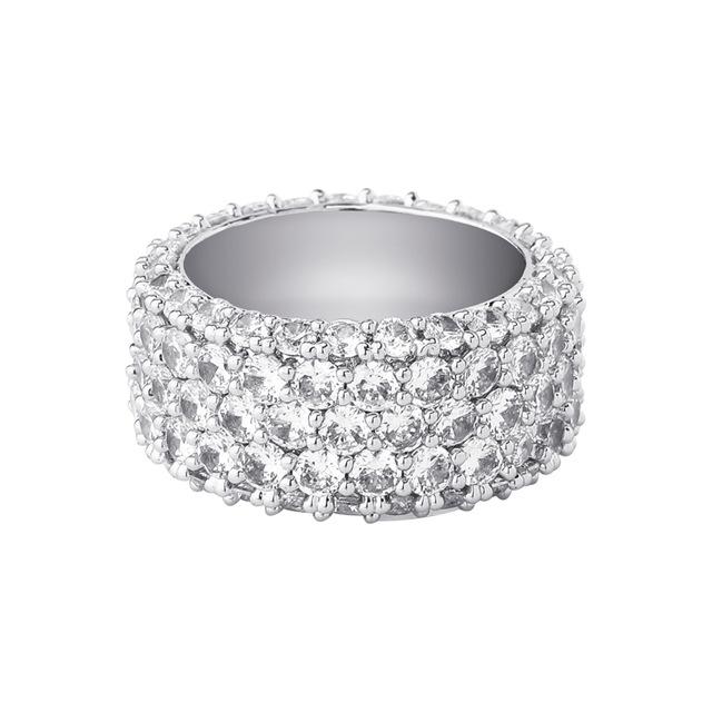 FULLY ICED LAB MADE WHITE GOLD AAAA+ RING (EXCLUSIVE)