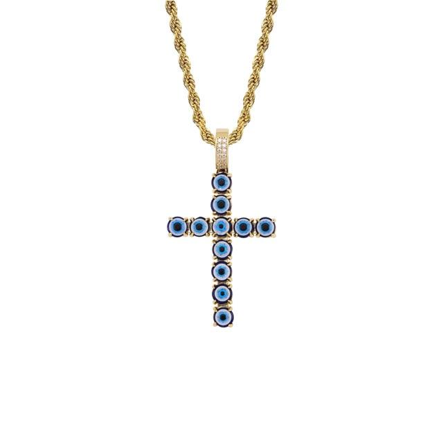 PERSIAN EVIL EYE CHAIN & PENDANT AAA+