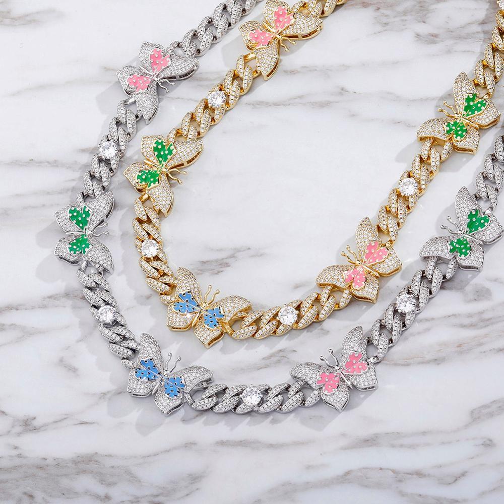 TRI-COLOR BUTTERFLY CHAIN AAA+