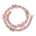 TRI-COLOR BUTTERFLY CHAIN AAA+