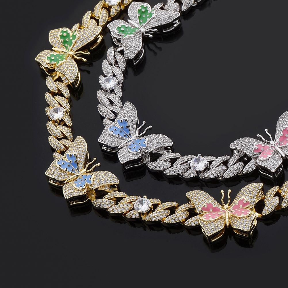 TRI-COLOR BUTTERFLY CHAIN AAA+