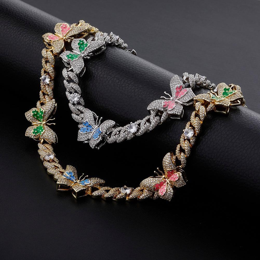 TRI-COLOR BUTTERFLY CHAIN AAA+