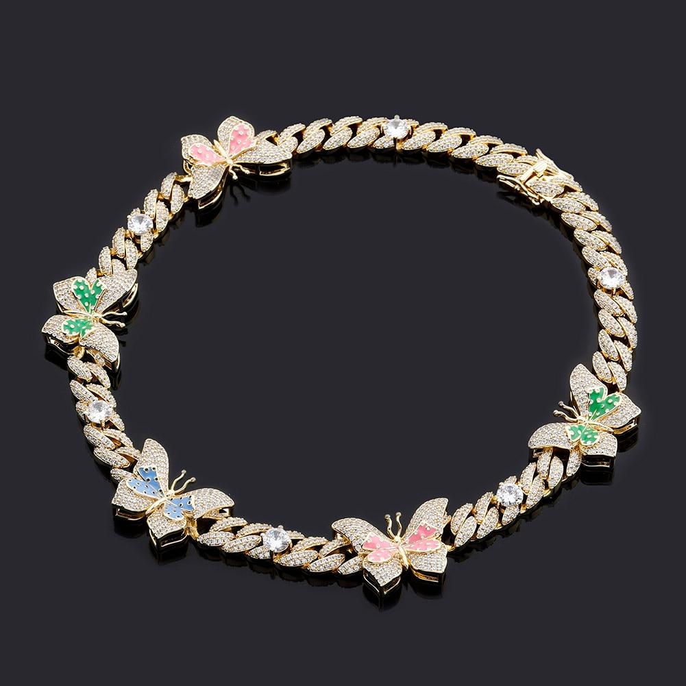 TRI-COLOR BUTTERFLY CHAIN AAA+