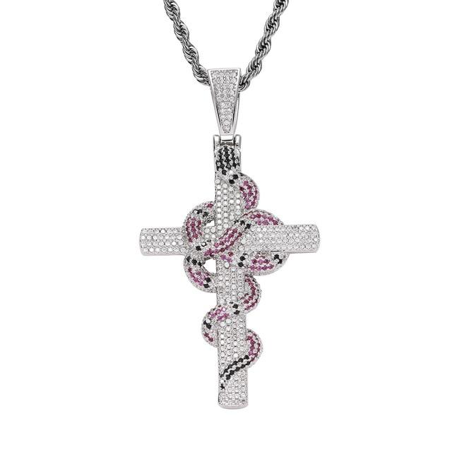 THICK GUCCI & CROSS PENDANT & CHAIN AAA+